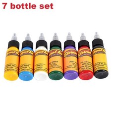 타투잉크 문신잉크 세트 문신 ink 50pcs 그림 영원한 세트 문신 페인트 바디 잉크, 7색