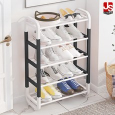 JS리빙 현관앞 5단 신발 수납장 좁은 현관 철제 오픈 계단식 신발장 정리대 거실 보조 진열대 다용도 정리 선반 사무실 간이 정리함 @JSLiving Van-30214 #BW901, 반다 신발정리대 (신발장), 1개