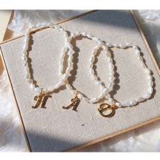 진주이니셜목걸이