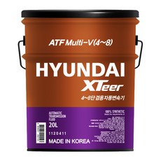 현대 엑스티어 xteer atf multi-v(4~8) 4~8단 자동 미션 오일 20L, 1개