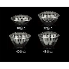 일회용 테이크아웃 디저트 샐러드 빙수 과일 투명 원형 포장 18온스 32온스 40온스 48온스 용기 50개세트, 호박꽃18온스(50개세트), 50개, 1개
