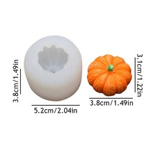 3D 미니 호박 모양의 실리콘 몰드 할로윈 파티 장식 DIY 수제 비누 캔들 킹 호박 몰드, 작은, 1개