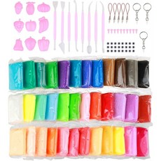 Air Dry Ultra Light Modeling Clay 36 색상의 어린이 슬라임 제작용 Air Clay Plasticine DIY Art Crafts Colored Modeling, 단일옵션