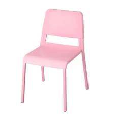 IKEA TEODORES 테오 도스 모즈 심플 화이바 선명한 오렌지 요리당 탁자의자, 분홍색