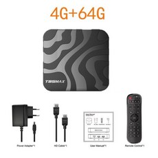 2024 안드로이드 스마트 미디어 플레이어 T95 Max TV BOX 안드로이드 12 듀얼 밴드 와이파이 2.4G 5.8G TVBOX BT4.0 6K 1080P 8GB 128GB, 5) 미국 플러그 - 4G 64G Normal Remo - 미디어플레이어추천