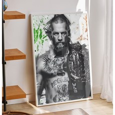 마이크 타이슨 복싱 권투 체육관 포스터 코너 맥그리거 무하마드알리 ufc 사진 인테리어 액자, A2 사이즈(420x594mm), A2 포스터 + 블랙 액자 결합