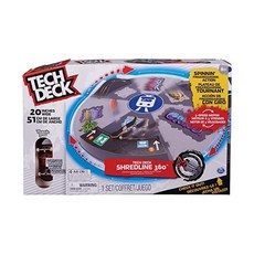 TECH DECK Shredline 360 Motorized Skate Park X-Connect Creator 맞춤형 및 조립식 턴테이블 경사로 세트 전용 지판 포함 6세 이상의, 1개