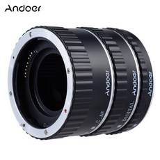 Andoer 오토 포커스 AF 매크로 확장 튜브 링 Canon EOS EF-S 60D 7D II 550D용, 1개, 실버