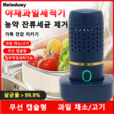 Reioduey 무선 캡슐형 초음파 야채과일세척기 농약 잔류세균 제거