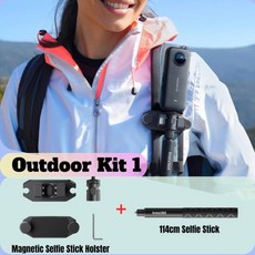 정시출고 Insta360 X4 마그네틱 셀카봉 홀스터 퀵릴리즈 거치대 지지대 배낭 스트랩 허리 벨트