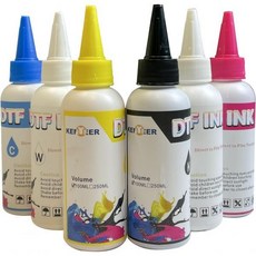 켄티어 DTF 잉크 600ML 모든 잉크젯 프린터용 전사 엡손 L1800 R2400 L800 1430 P400 P800 R2000 XP15000 프린터 승화 키트 100ml x, DTF Ink 600ml