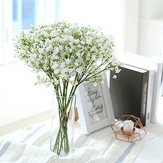 행복한마을 챠밍안개 조화부쉬 2p, 화이트, 2개 화이트, 2개