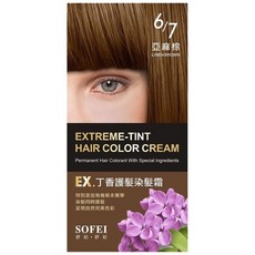 SOFEI 舒妃 EX. 丁香護髮染髮霜, 6/7 亞麻棕, 1盒