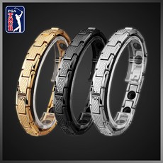 PGA TOUR 공식인증 게르마늄팔찌 건강팔찌 모음 부모님 효도 선물, 3. 체스, 그레이, M, 1개
