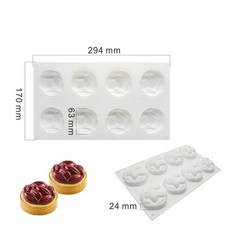 무스 케이크 몰드 러브 하트 디저트 실리콘 푸딩 장식 도구 제빵, 1개