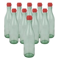 가인글로벌 청색 기름병350 유리병 참기름병 용기, 빨강, 10개, 350ml