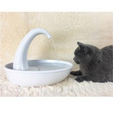 새로운 자동 백조 모양의 애완 동물 고양이 개 워터 디스펜서 먹이 물 흐르는 분수 고양이 마시는 그릇 전기 워터 디스펜서, 백조 물 디스펜서