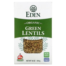 Eden Foods 유기농 녹색 렌틸콩 454G