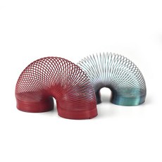 FINEWE 52x52mm 레드 컬러 매직 메탈 슬링키 압축 스프링 클래식 워킹 스틸, [01] Multicolor, [01] 52mm, 52mm