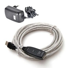 알렉스샵 NEXT-USB05PW 유전원 5M USB리피터 5V어댑터 포함, 1