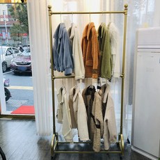 행거 스탠드형 옷가게 안내판 남여아 점진열 화물진열대 스탠드식 옷걸이 높이조절 선반, C01-공식모델