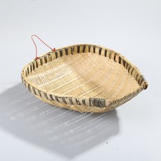 쇼핑쇼핑몰 수작업 대나무라탄 구멍있는 소쿠리 쌀뜨물 작은 키 장식 음식점 호텔 장바구니, 큰사이즈 라지