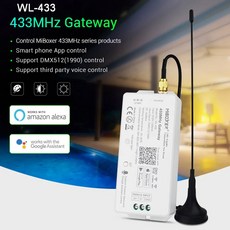 에어풀장 MiBOXER 벽걸이 수중 램프 방수 IP68 433MHz 게이트웨이 8 존 원격 RGB + CCT LED 풀 라이트 PAR56 9W 15W 18W 27W, WL-433, 1개