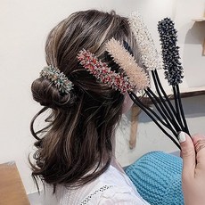 똥머리끈 올림머리끈 여신머리끈 반짝반짝 와이어 올림 머리끈 2개 한세트 여성 여자 데일리 예쁜 헤어끈 똥머리 악세사리