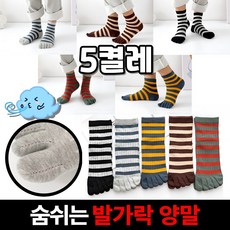 식스앤쇼핑 숨쉬는 남자 발가락양말 5켤레