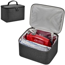 [ 299743 ] Steadtep KitchenAid 5/6/ 7/9 울트라 파워 스피드 핸드 믹서용 디지털 믹서 휴대용 가방 주방 보조 액세서리용 손잡이가 달린 여행 보관, 회색