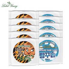 라벨영 호랑이비누 5개 + 빵꾸솝 쿨버전 5개, set/.