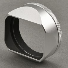 사각형 금속 렌즈 후드 쉐이드 알루미늄 합금 49mm 어댑터 링 포함 후지필름 후지 X100 카메라용, 1개