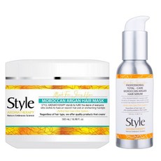 모로칸 아르간 헤어케어 트리트먼트 2종 헤어팩 500ml+헤어오일 100ml, 1개, 600ml
