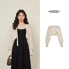 KUOSE 쿠오세원피스 컷 아웃 니트 ...