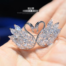 백조브로치