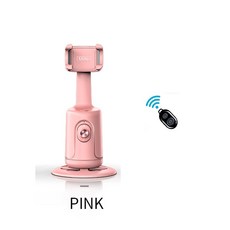 Nagnahz P01 자동 추적 촬영 짐벌 AI 카메라 인식 신체 얼굴 360 회전 지능형 팔로우 라이브 휴대폰 스탠드, 01 분홍색, 1개