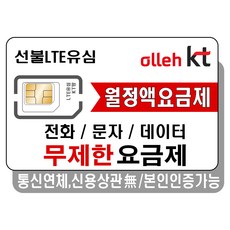 프렌즈모바일 KT선불폰 무제한 요금제 선불유심 유심개통, 30일, 100GB 무제한, 선불 데이터 팡팡, 1개