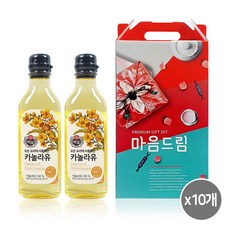 마음드림 선물세트 백설 카놀라유 명절선물 500mlX2병 10개 박스판매, 20개, 500ml