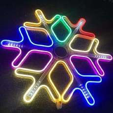 할로겐다운라이트 바조명 설날 장식 흐르는물 플라자 레인보우 눈꽃송이 공사 밝게 함 디어 달등 배치, 사파리 전용 방수, 60CM 눈꽃송이 있음 유성우