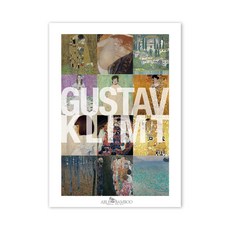 에이블밤부 2023 명화 Gustav Klimt 데스크 캘린더 + 엔틱클립 세트, 혼합색상, 1개