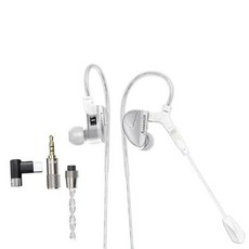 CVJ 어쌔신 실버 인이어 게임 모드 HIFI 하이브리드 튜닝 스위치 유선 IEM 1BA + 1DD 진동