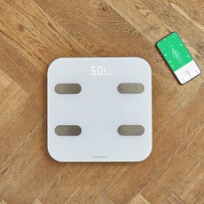 핏코치 전신 측정 체지방 블루투스 체중계, 화이트, IFSC20