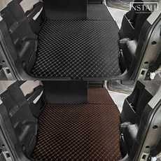 기아 레이밴 1인승/2인승 인스톨 프리미엄 퀄팅 트렁크매트, 레이1밴, 블랙+블랙(실)