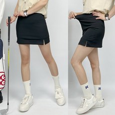 여성 골프 뱃살 쏙 슬림 밴딩 치마 H 기본핏 스판 스커트 골프웨어 테니스 치마바지 S(55)~XL(88)