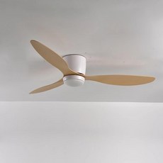 천장실링팬 SOVE LED 조명이 있는 모던 화이트 천장 팬 조명 팬 램프 원격 제어, White And Light Wood_52 Inch, 7) White And Light Wood 52 In