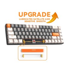 무선키보드 K68Pro 무선 키보드 24G BT50 미니 게임용 키보드 핫 스왑 68 키 PC 노트북용, 없음, 없음, 2.Milk - 레드 스위치