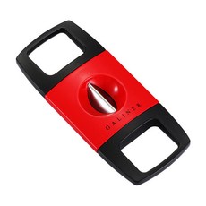 Dxon 금속 V 커터 시가 휴대용 단두대 시가 커터 나이프 포켓 날카로운, Red, 1개