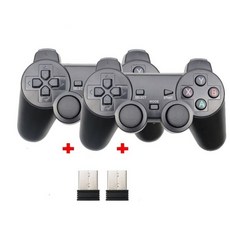 2.4Ghz 무선 게임 패드 PS3 / PC TV 박스/안드로이드 전화 컨트롤러 조이스틱용 슈퍼 콘솔 X 프로, Black x 2, 1개, 03 lk x 2