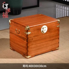 보관함 브라운 반닫이 고가구 차레 명절 상자다크 제기함 목기함, 배색40×30×30cm, 1개