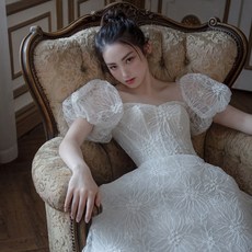 하객원피스 이브닝드레스 여신스커트 2020뉴타입 화이트 프랑스타입 예복
